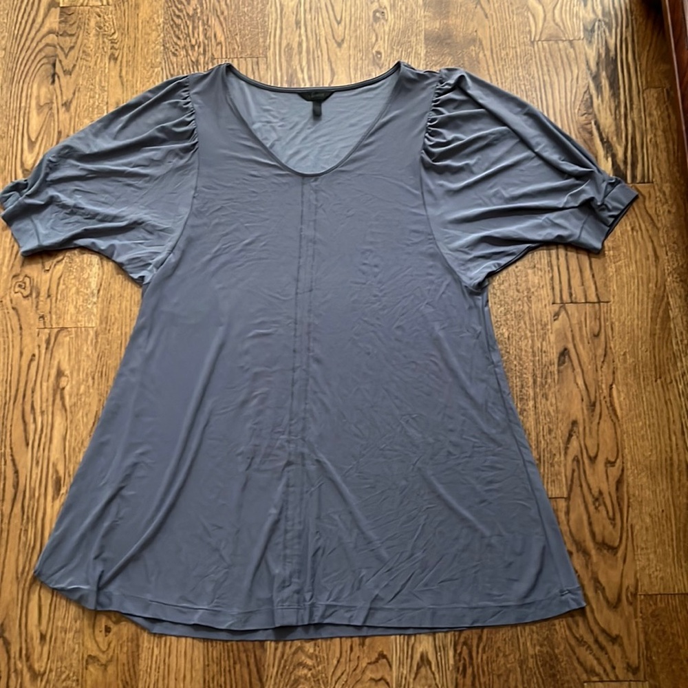 Soma blue/gray v neck short sleeved tunic